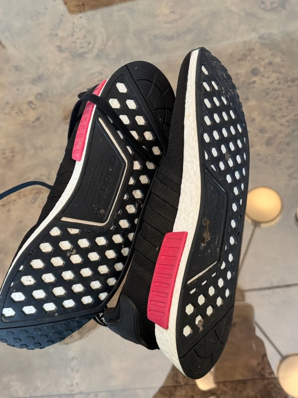 Black Slip-On Men's Sneakers with Neon Accents